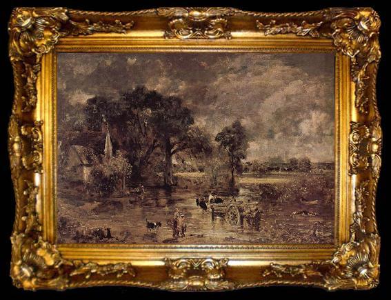 framed  John Constable Der Heuwagen, Studie, ta009-2